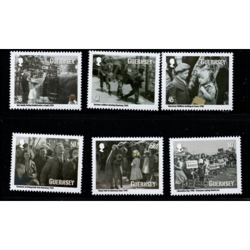 Guernsey Sc 1099-1104 2010 Evacuation of Guernsey stamp set mint NH
