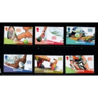 Guernsey Sc 1105-1110 2010 Commonwealth Games stamp set mint NH