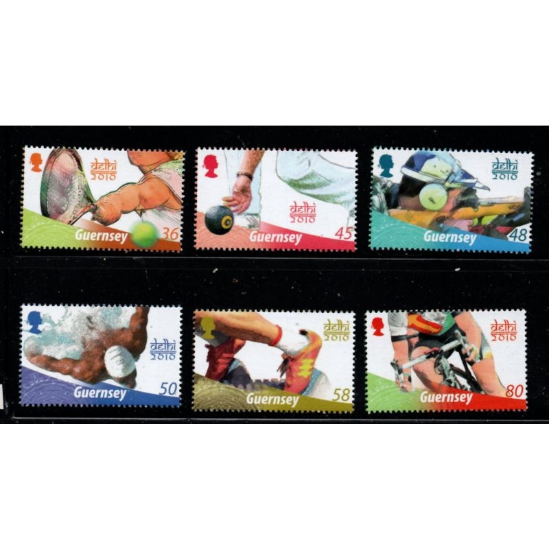 Guernsey Sc 1105-1110 2010 Commonwealth Games stamp set mint NH