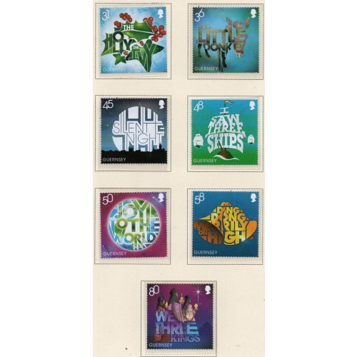 Guernsey Sc 1111-1117 2010 Christmas stamp set mint NH