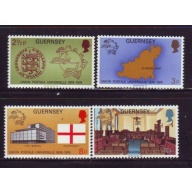 Guernsey Sc 111-114 1974 UPU Anniversary stamp set mint NH