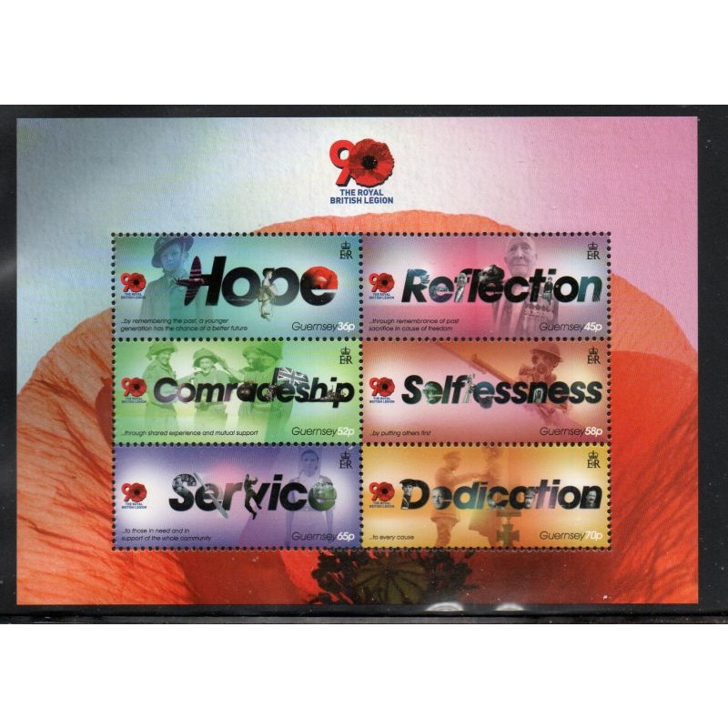Guernsey Sc 1123a 2011 Royal British Legion stamp sheet mint NH