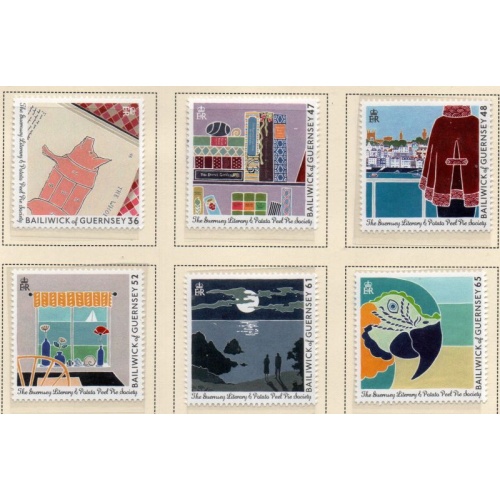 Guernsey Sc 1130-1135 2011 Literary & Potato Peel Society stamp set mint NH
