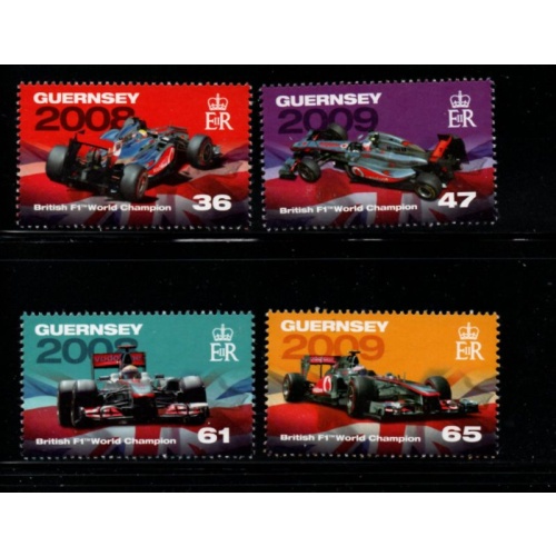 Guernsey Sc 1142-1145 2011 F1 Racing Champions stamp set mint NH