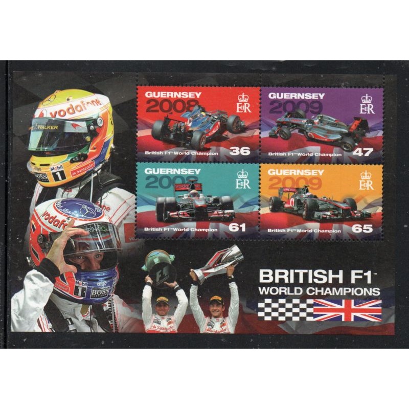 Guernsey Sc 1145a 2011 British F1 Champions stamp sheet mint NH