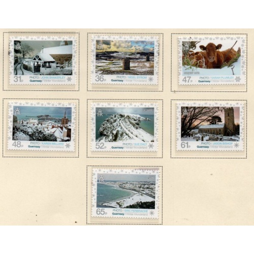 Guernsey Sc 1146-1152  2011 Winter in Guernsey stamp set mint NH