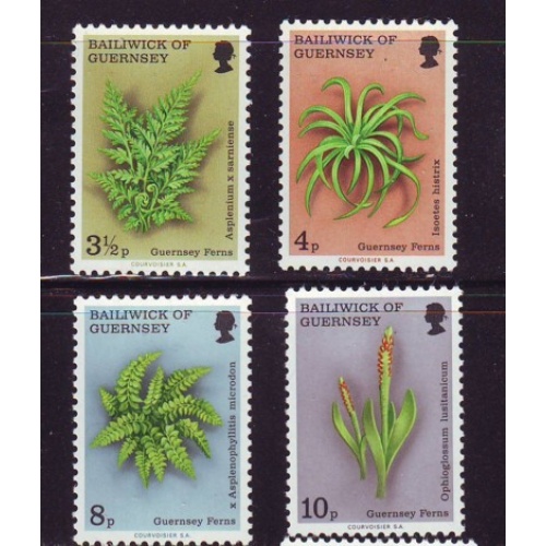 Guernsey Sc 119-22 1975 Ferns  stamp set mint NH