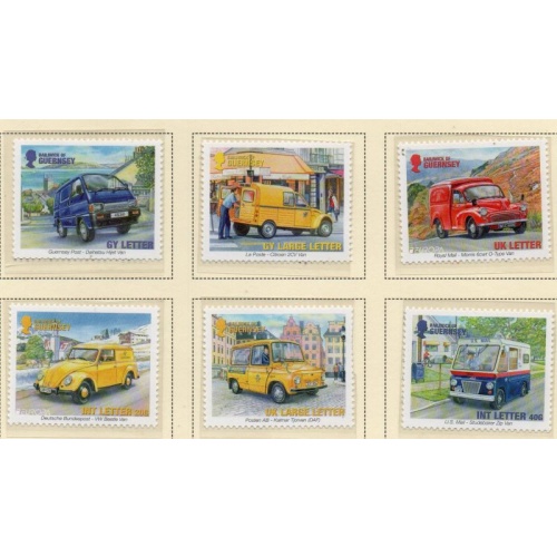 Guernsey Sc 1202-1207 2013 Postal Vehicles stamp set mint NH