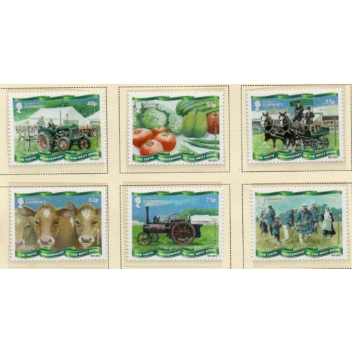 Guernsey Sc 1220-1225 2013 West Show Anniversary stamp set mint NH