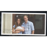 Guernsey Sc 1226 2013 Birth of Prince George stamp sheet mint NH