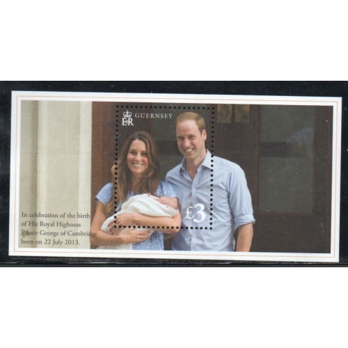 Guernsey Sc 1226 2013 Birth of Prince George stamp sheet mint NH
