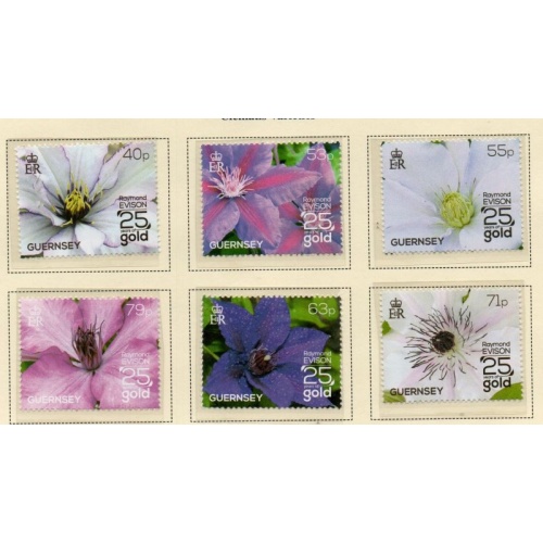 Guernsey Sc 1227-1232 2013 Clematis Varieties stamp set mint NH