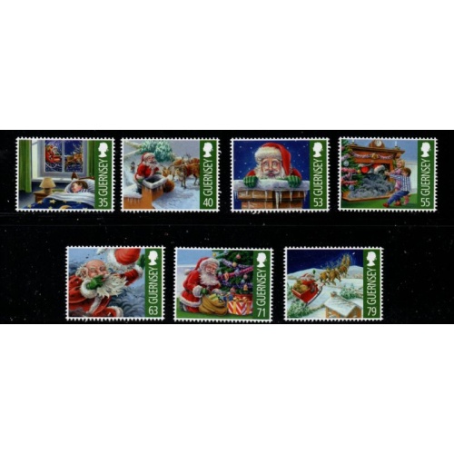 Guernsey Sc 1233-1239 2013 Christmas stamp set mint NH