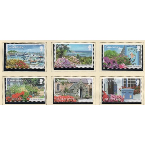 Guernsey Sc 1254-1259 2014 Britain in Bloom stamp set mint NH