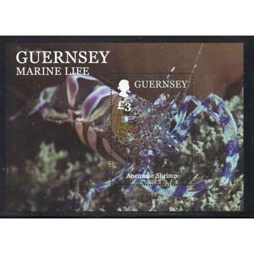 Guernsey Sc 1266 2014 Marine Life, Shrimp, stamp sheet mint NH