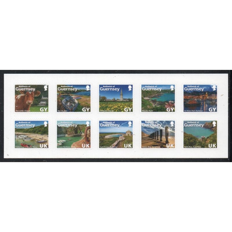 Guernsey Sc 1267 2014 Islands Views stamp booklet pane mint NH