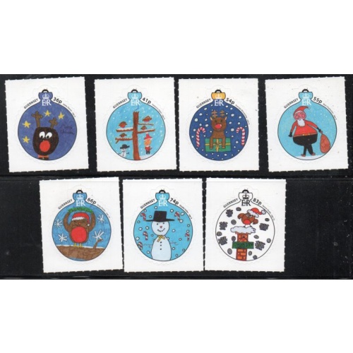 Guernsey Sc 1268-1274 2014 Christmas stamp set mint NH