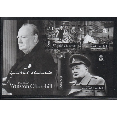 Guernsey Sc 1281 2015 Winston Churchill stamp sheet mint NH
