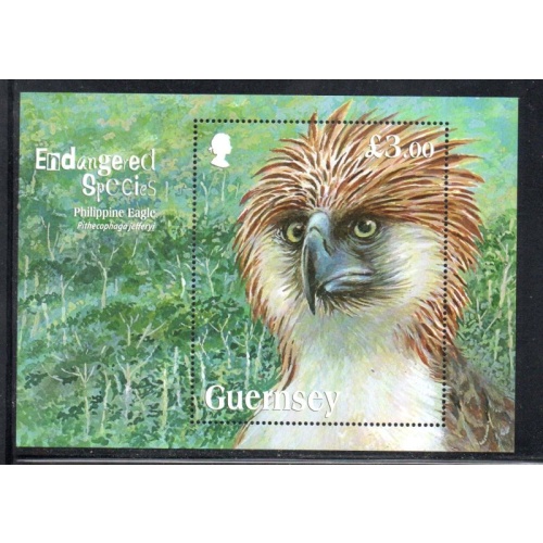 Guernsey Sc 1332 2016 Endangered Philipinne Eagle stamp sheet mint NH