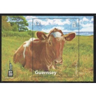 Guernsey Sc 1344 2016 £3 Guernsey Cow stamp sheet mint NH