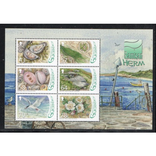 Guernsey Sc 1352a 2016 Island of Herm Flora & Fauna stamp sheet mint NH
