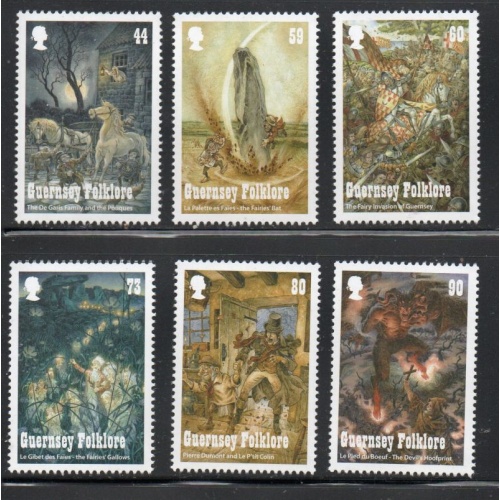 Guernsey Sc 1394-1399  2017 Folklore stamp set mint NH