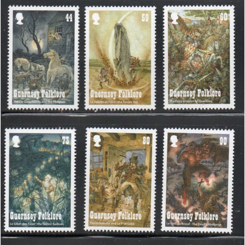 Guernsey Sc 1394-1399  2017 Folklore stamp set mint NH