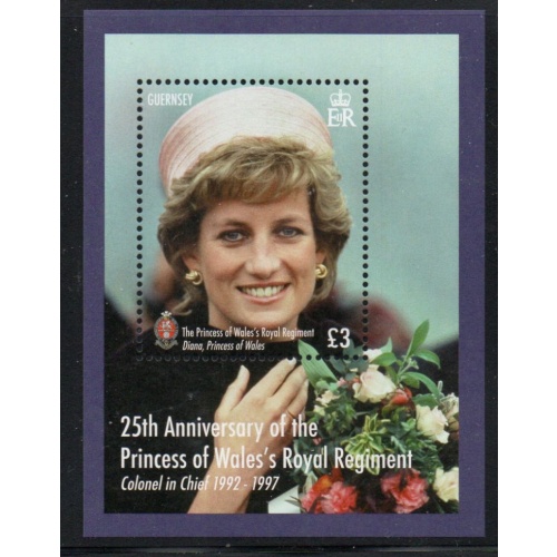 Guernsey Sc 1408 2017 £3 Princess Diana stamp sheet mint NH