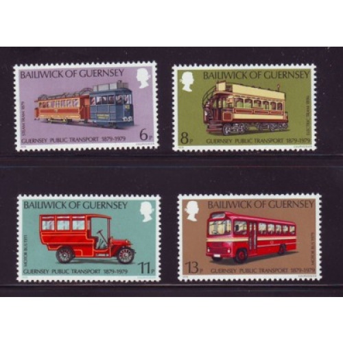Guernsey Sc 191-94 1979 Public Transport stamp set mint NH