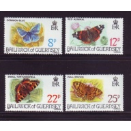 Guernsey Sc 218-21 1981 Butterflies stamp set mint NH