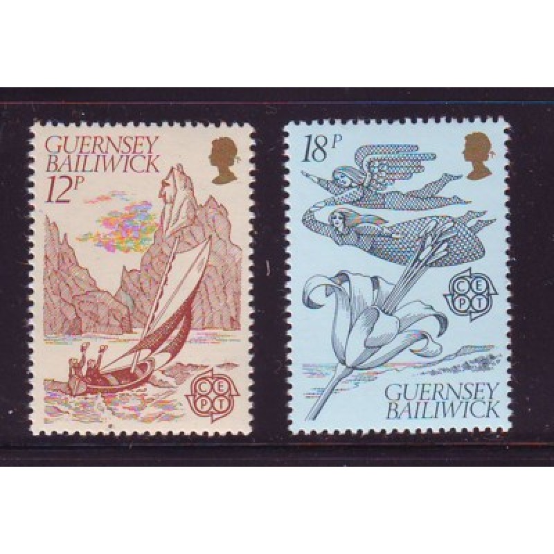 Guernsey Sc 222-223 1981 Europa stamp set mint NH