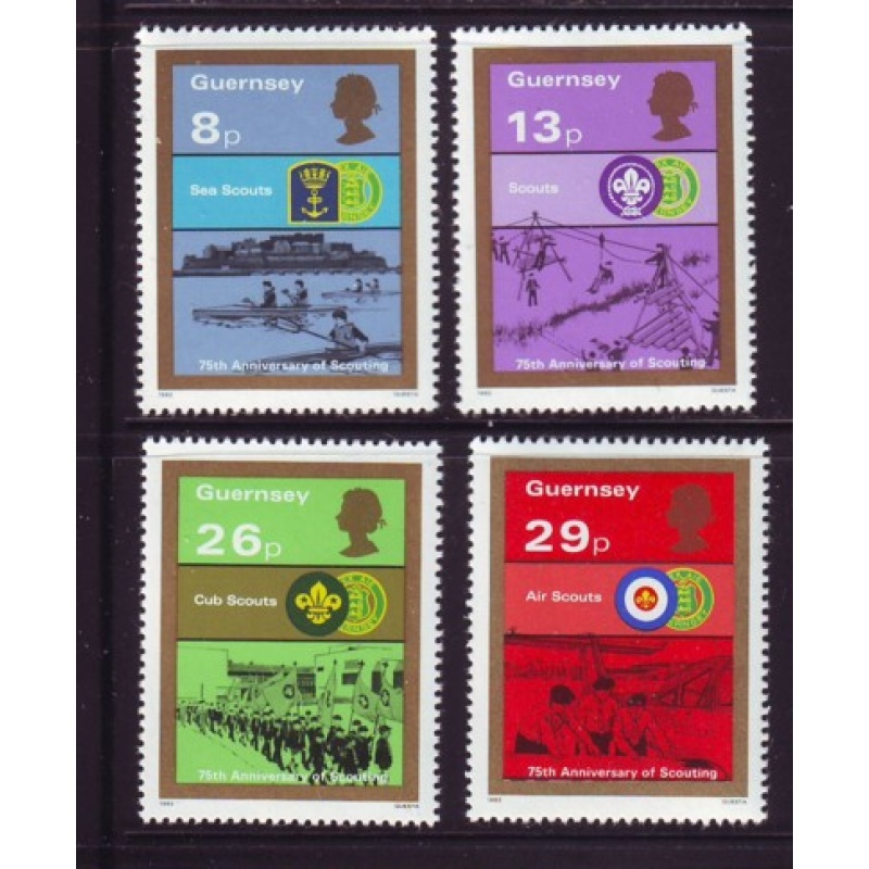 Guernsey Sc 246-49 1982 Scouting Year stamp set mint NH