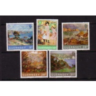 Guernsey Sc 264-268 1983 Renoir Paintings stamp set mint NH