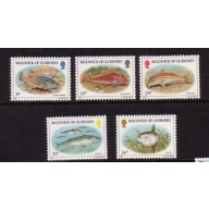 Guernsey Sc 308-12 1985 Native Fish stamp set mint NH