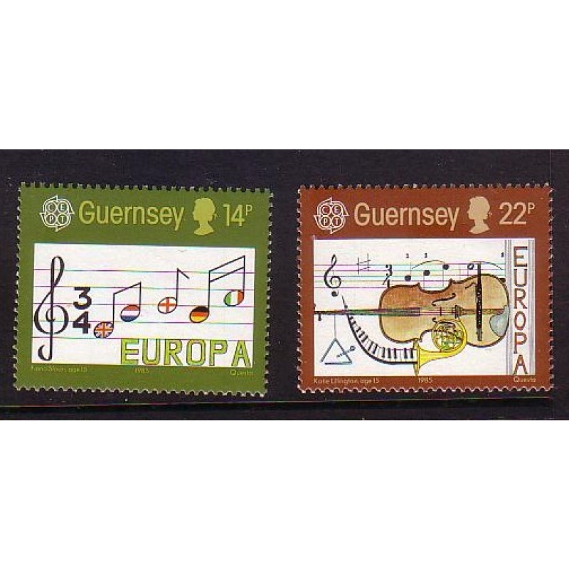 Guernsey Sc 314-15 1985 Europa stamp set mint NH