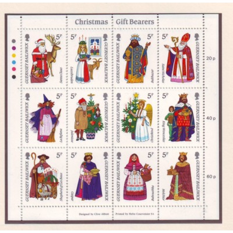 Guernsey Sc 319 1985 Christmas Gift Bearers stamp sheet mint NH