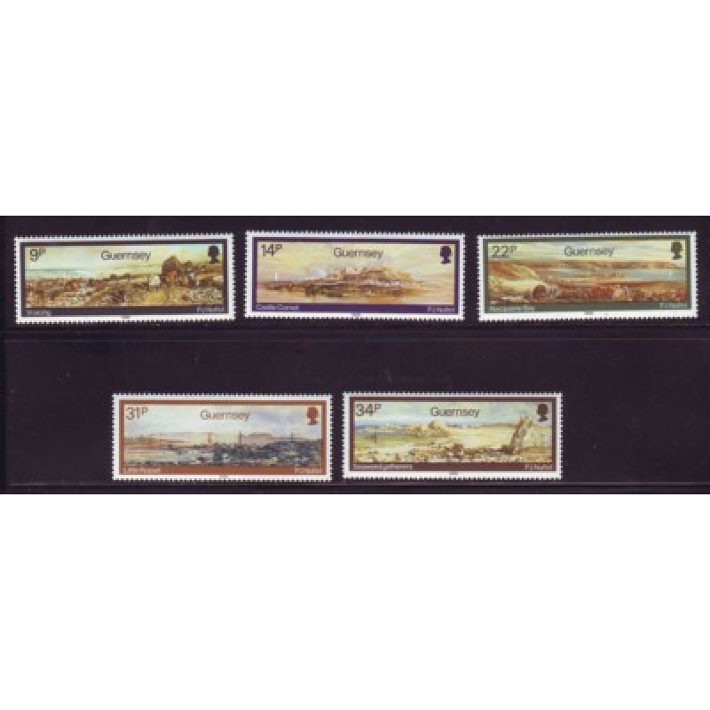 Guernsey Sc 320-24  1985 Naftel Paintings stamp set mint NH