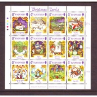 Guernsey Sc 346 1986  Christmas Carols stamp miniature pane  mint NH