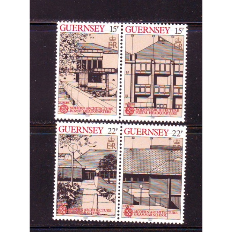 Guernsey Sc 348-351 1987 Europa stamp set mint NH
