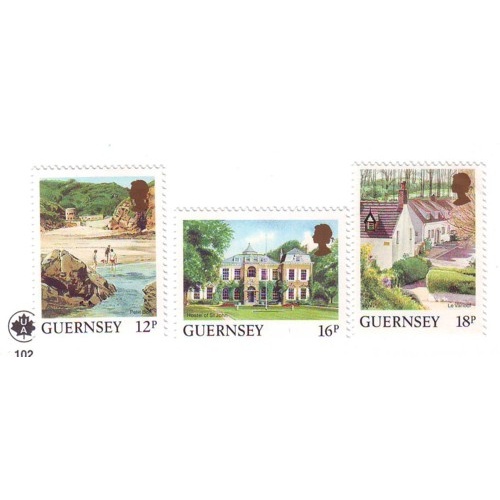 Guernsey Sc  372-374 set mint NH 1987-1989 Views stamp set mint NH