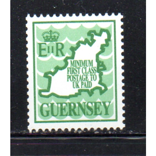 Guernsey Sc  380 1989  Map & Waves stamp mint NH
