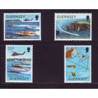 Guernsey Sc  390-93 1988 Powerboat Championships  stamp set mint NH