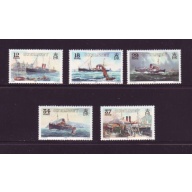 Guernsey Sc  411-15 1989  Great Western Stampship Service stamp set  mint NH