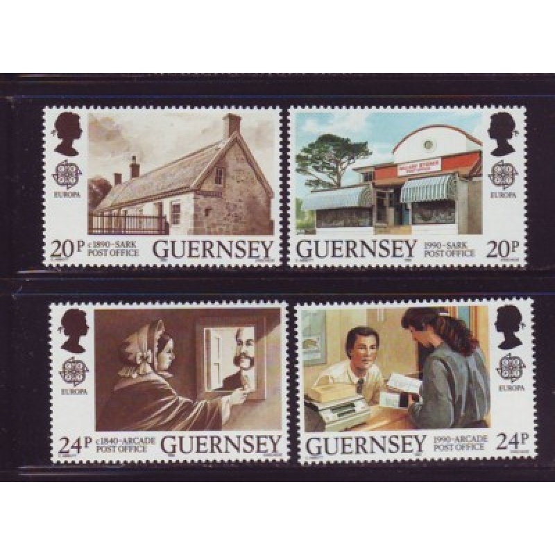 Guernsey Sc  422-25 1990 Europa stamp set  mint NH