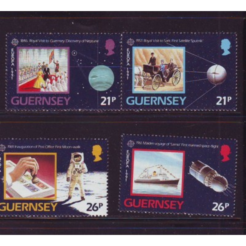 Guernsey Sc 449-52 1991 Europa stamp set  mint NH