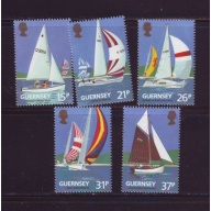 Guernsey Sc  459-63 1991 Yacht Club Anniversary stamp set  mint NH