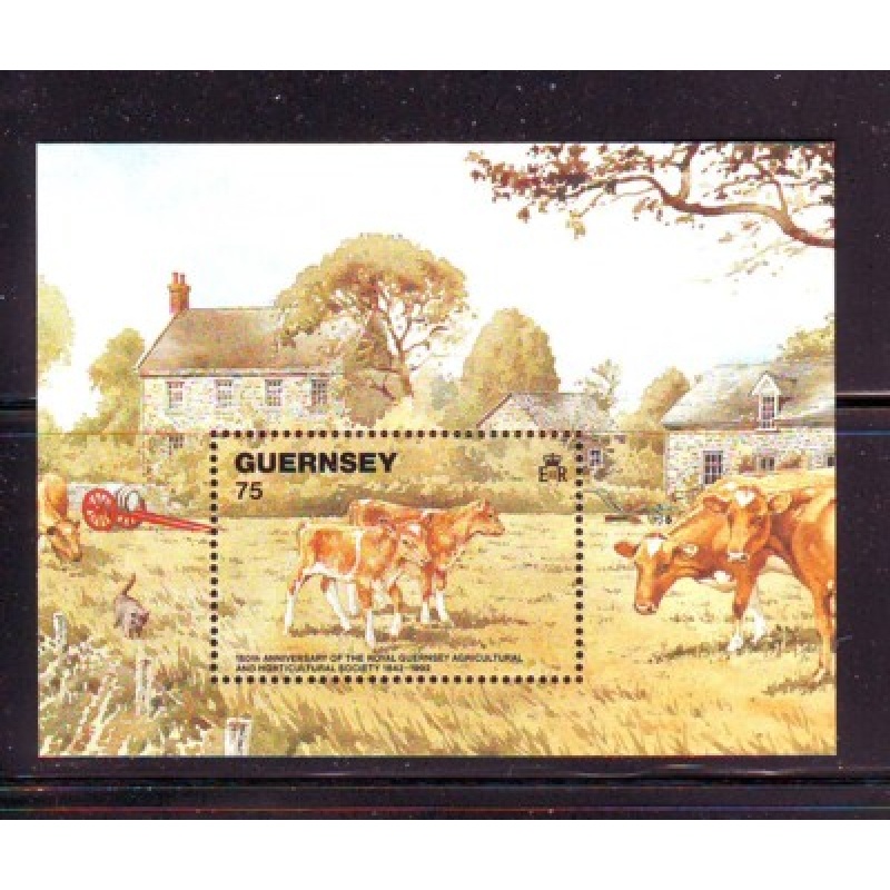 Guernsey Sc 475 1992 Guernsey Cows stamp sheet mint NH