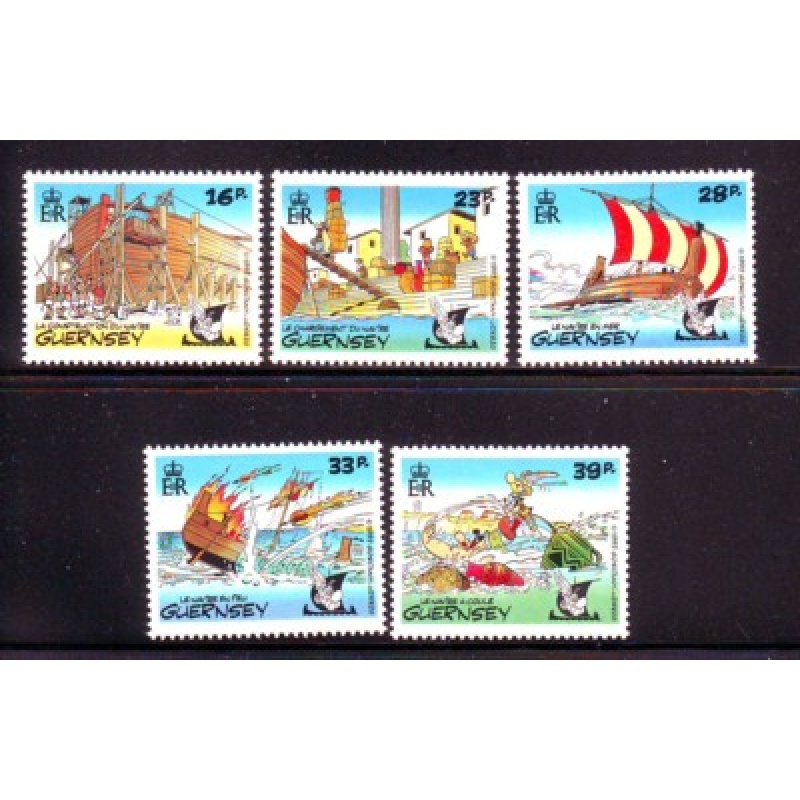 Guernsey Sc 498-502 1992 Operation Asterix stamp set  mint NH