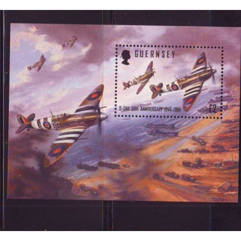 Guernsey Sc  530  1994 D Day stamp sheet  mint NH