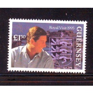 Guernsey Sc 558 1995 Royal Visit Prince Charles stamp mint NH